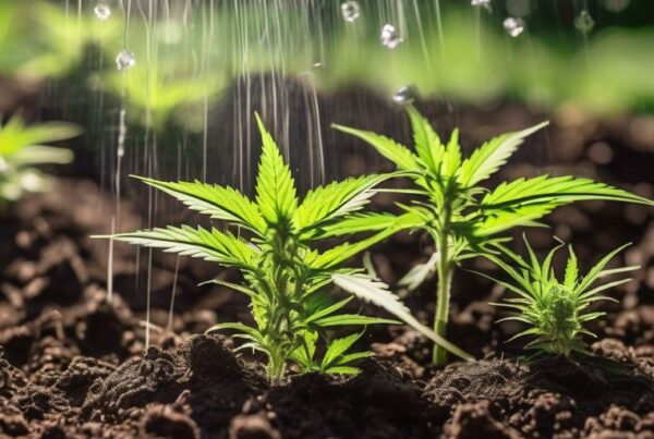 cannabis plants soil watering garden