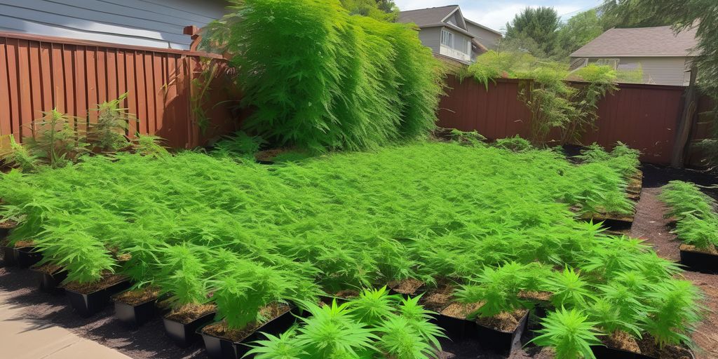 cannabis plants mulch garden