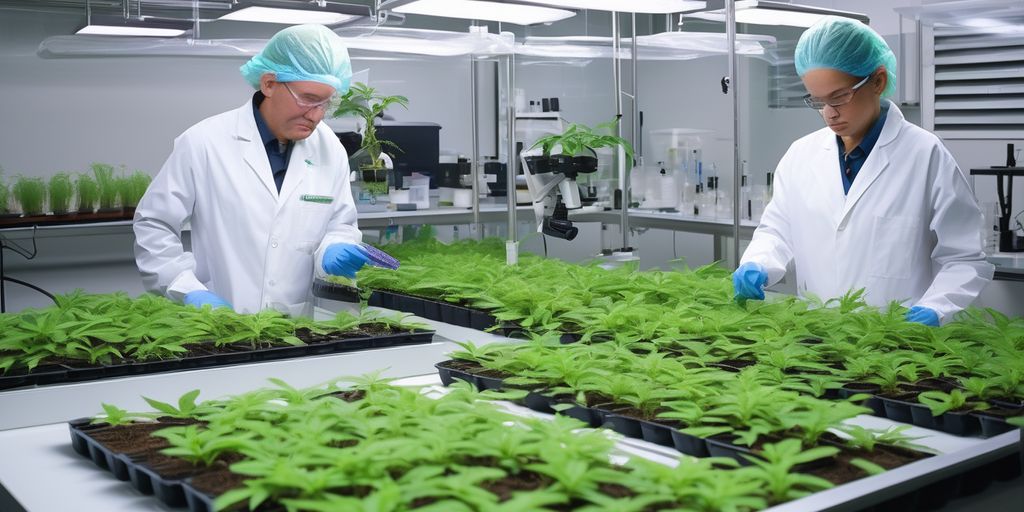 hybrid plant strains in a laboratory setting