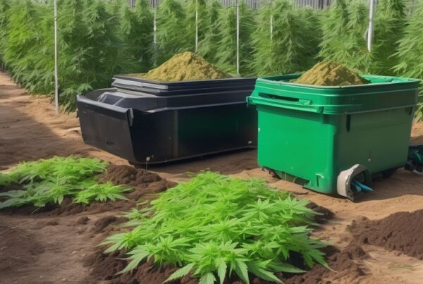 composting process in cannabis farm