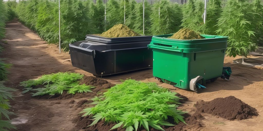 composting process in cannabis farm