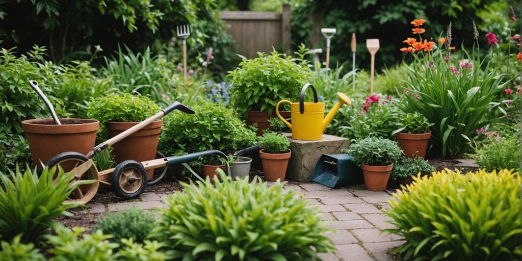 Gardening supplies and plants at Herrin Feed and Seed store.